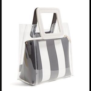 Staud Mini Shirley Bag In Black White NWT
